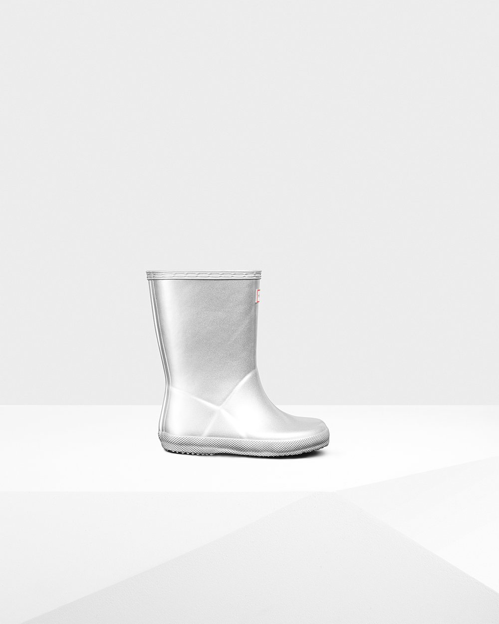 Bottes de Pluie Hunter Original First Classic Metallic Enfant Argent OKQRPAC-31